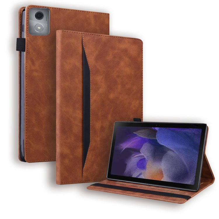 For Lenovo Tab K11 Plus / M11 Plus Business Shockproof Horizontal Flip Leather Tablet Case(Brown)