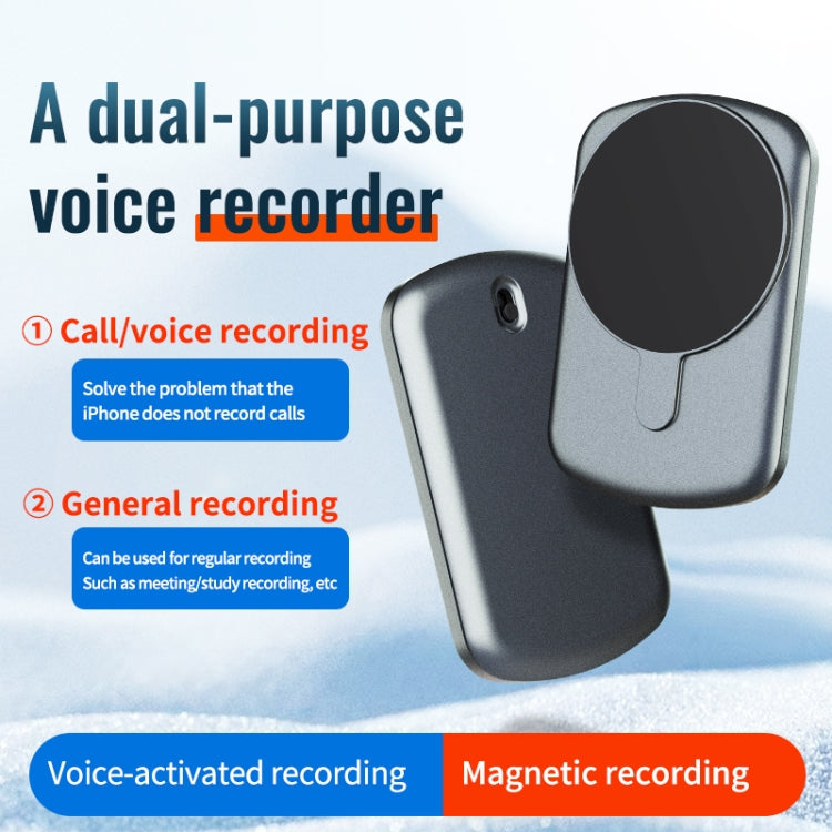 JNN A1 Strong Magnetic Mobile Call Voice Recorder, Memory:8GB(Black)