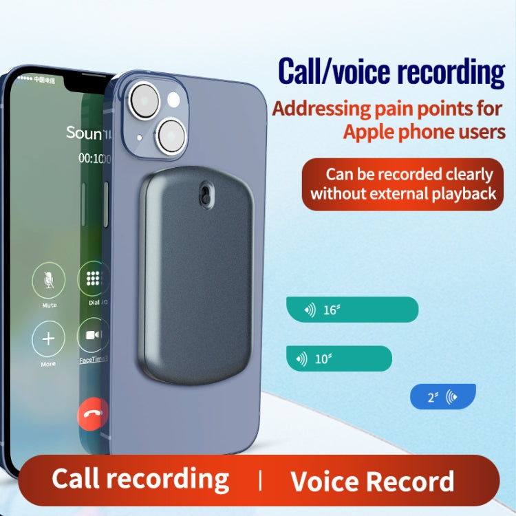 JNN A1 Strong Magnetic Mobile Call Voice Recorder, Memory:8GB(Black)