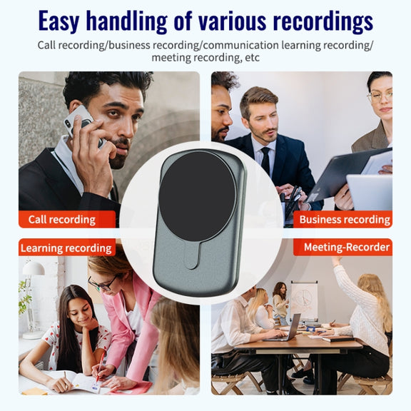 JNN A1 Strong Magnetic Mobile Call Voice Recorder, Memory:8GB(Black)