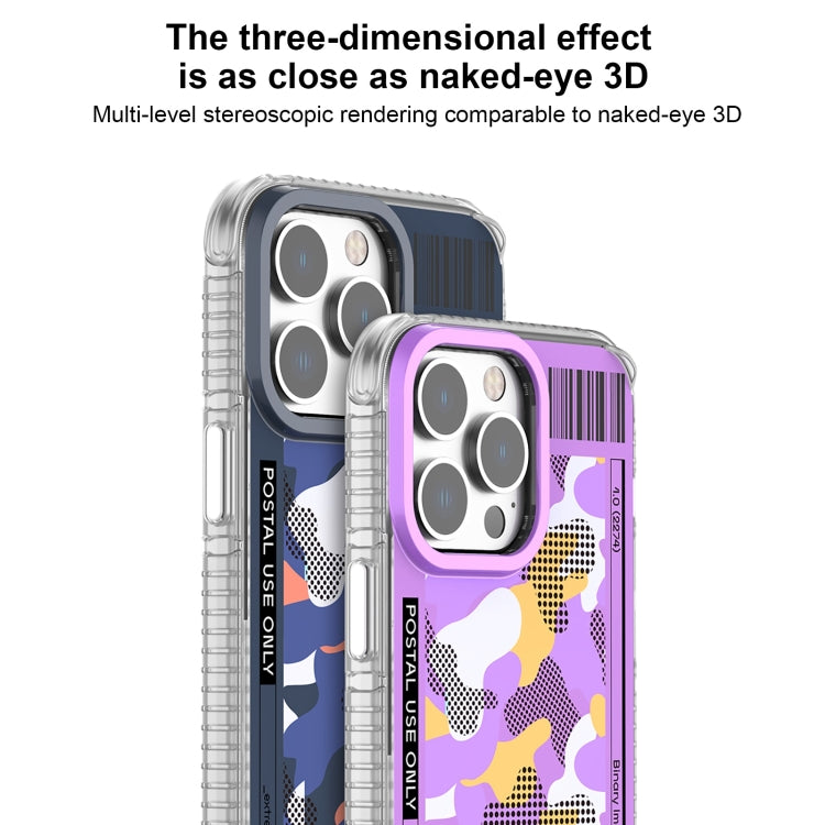 For iPhone 15 Pro Max Mutural Billboard Series Phone Case(Sky Blue)
