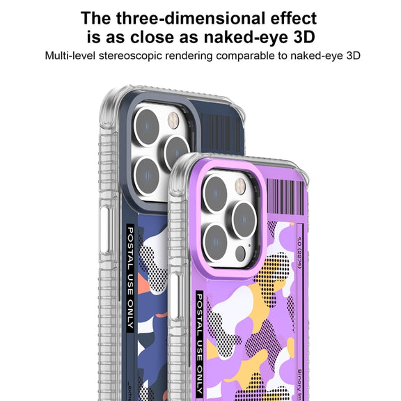 For iPhone 15 Pro Max Mutural Billboard Series Phone Case(Sky Blue)