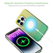 For iPhone 15 Pro Max Mutural MagSafe Magnetic Gradient Phone Case(Yellow)