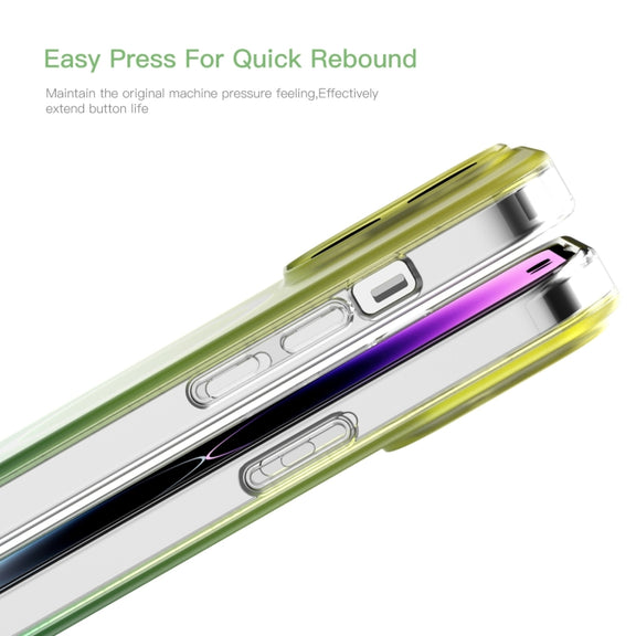 For iPhone 15 Pro Max Mutural MagSafe Magnetic Gradient Phone Case(Yellow)
