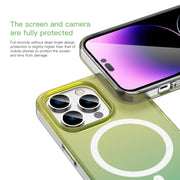 For iPhone 15 Pro Max Mutural MagSafe Magnetic Gradient Phone Case(Yellow)