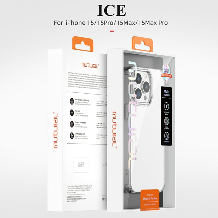 For iPhone 15 Pro Max Mutural Ice Series TPU Phone Case(Transparent)