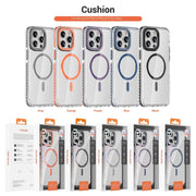 For iPhone 15 Pro Max Mutural Cushion Series MagSafe Magnetic Phone Case(Purple)