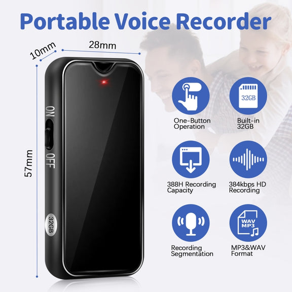 L17 Magnetic Pendant HD Recorder, Capacity:32GB