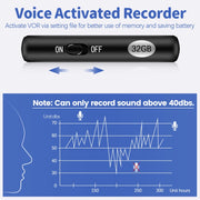 L17 Magnetic Pendant HD Recorder, Capacity:32GB