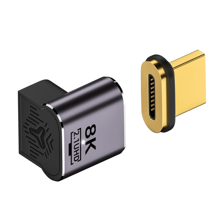 8K 60Hz HDTV to HDTV Magnetic Adapter, 3D Curved Female Vertical Front Side