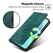 For Motorola Edge 5G 2024 RFID Anti-theft Brush Magnetic Leather Phone Case(Green)