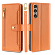 For Sony Xperia 1 VI Lite Sheep Texture Cross-body Zipper Wallet Leather Phone Case(Orange) - free shipping - PMC TechLife - Order now!