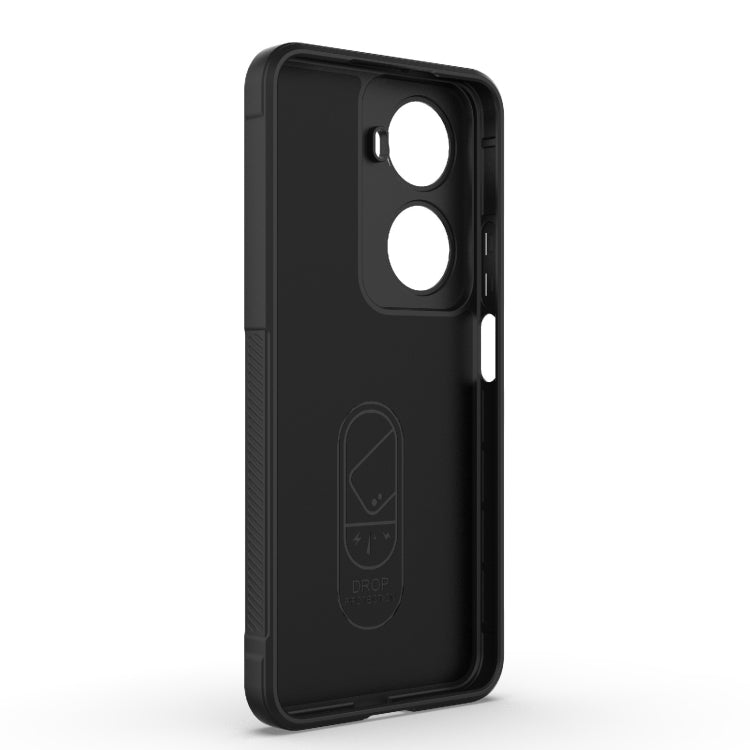 For Huawei nova 11 SE Magic Shield TPU + Flannel Phone Case(Dark Grey)