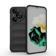 For Huawei Pura 70 Magic Shield TPU + Flannel Phone Case(Black) - Huawei Cases by PMC TechLife | Online Shopping South Africa | PMC TechLife | Buy Now Pay Later Mobicred