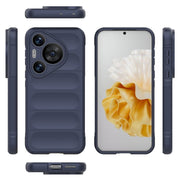 For Huawei Pura 70 Pro / 70 Pro+ Magic Shield TPU + Flannel Phone Case(Dark Blue)