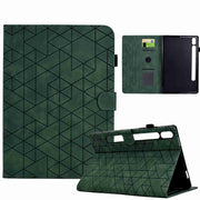 For Samsung Galaxy Tab S9 Rhombus TPU Smart Leather Tablet Case(Green)