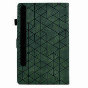 For Samsung Galaxy Tab S9 Rhombus TPU Smart Leather Tablet Case(Green)