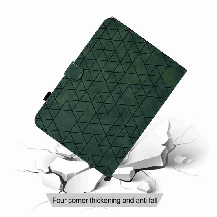 For Samsung Galaxy Tab S9 Rhombus TPU Smart Leather Tablet Case(Green)