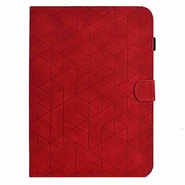 For Samsung Galaxy Tab S9 Rhombus TPU Smart Leather Tablet Case(Red)