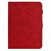 For Samsung Galaxy Tab S9 Rhombus TPU Smart Leather Tablet Case(Red)