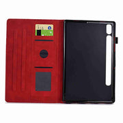 For Samsung Galaxy Tab S9 Rhombus TPU Smart Leather Tablet Case(Red)