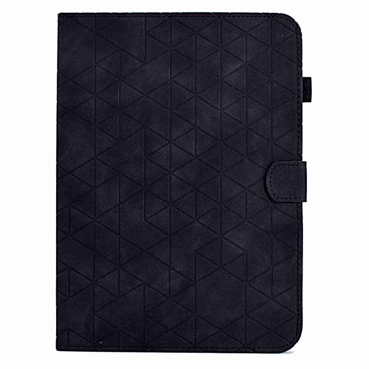 For Samsung Galaxy Tab S9 Rhombus TPU Smart Leather Tablet Case(Black)