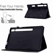 For Samsung Galaxy Tab S9 Rhombus TPU Smart Leather Tablet Case(Black)