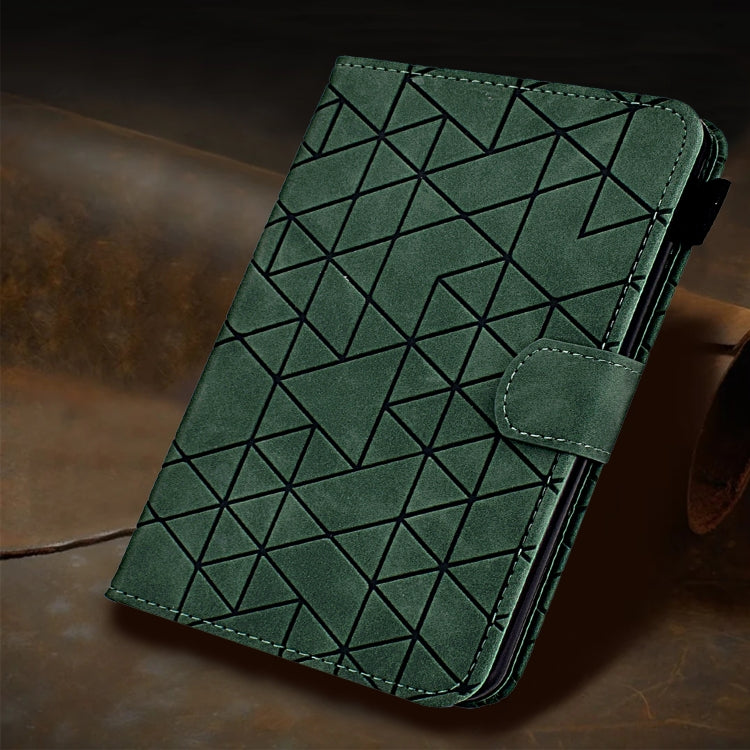 For iPad Pro 11 2024 Rhombus TPU Smart Leather Tablet Case(Green)