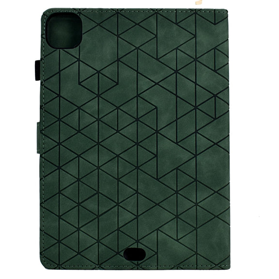 For iPad Pro 11 2024 Rhombus TPU Smart Leather Tablet Case(Green)