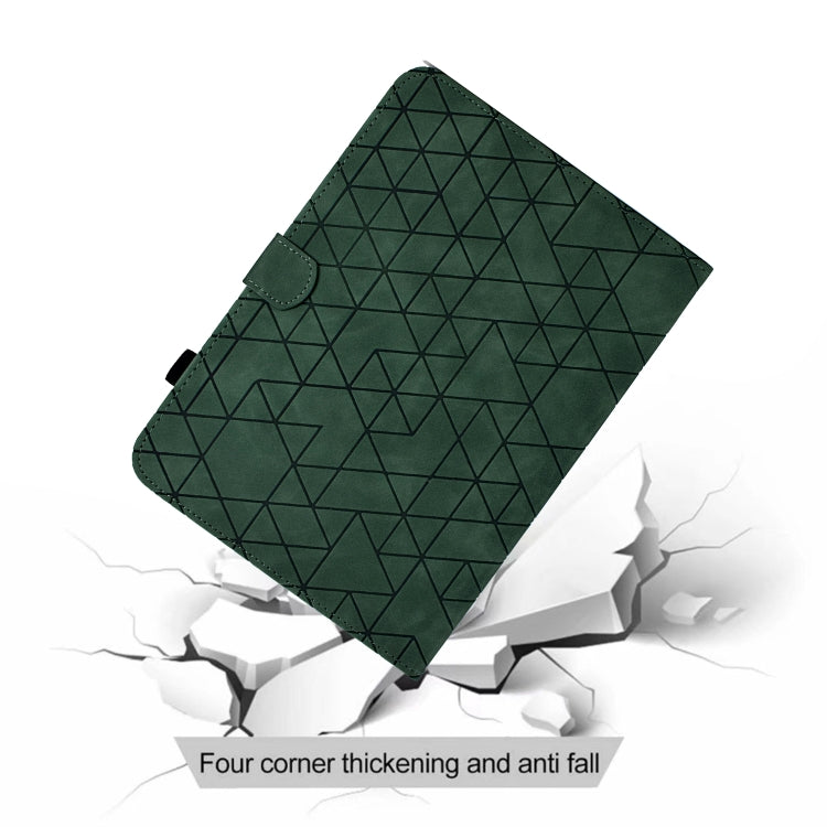 For iPad Pro 11 2024 Rhombus TPU Smart Leather Tablet Case(Green)