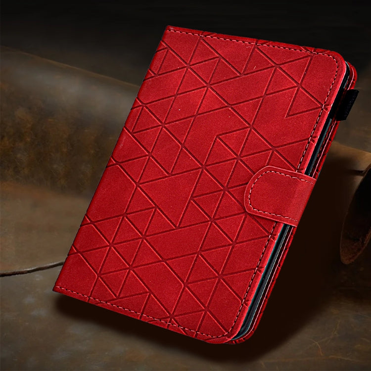For iPad Pro 11 2024 Rhombus TPU Smart Leather Tablet Case(Red)