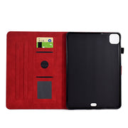 For iPad Pro 11 2024 Rhombus TPU Smart Leather Tablet Case(Red)