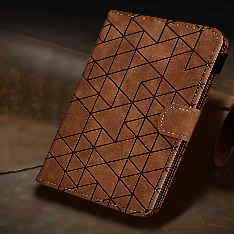 For iPad Pro 11 2024 Rhombus TPU Smart Leather Tablet Case(Brown)