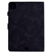 For iPad Pro 11 2024 Rhombus TPU Smart Leather Tablet Case(Black)