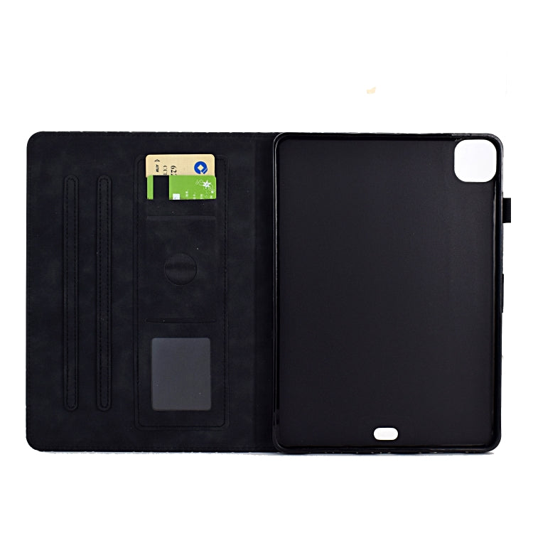 For iPad Pro 11 2024 Rhombus TPU Smart Leather Tablet Case(Black)