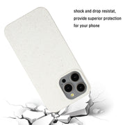 For iPhone 15 Pro Wheat MagSafe Magnetic Straw Material + TPU Phone Case(White)