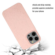 For iPhone 15 Pro Wheat MagSafe Magnetic Straw Material + TPU Phone Case(Pink)