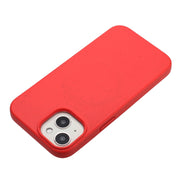 For iPhone 15 Wheat MagSafe Magnetic Straw Material + TPU Phone Case(Red)