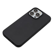 For iPhone 13 Pro Max Wheat MagSafe Magnetic Straw Material + TPU Phone Case(Black)