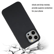 For iPhone 13 Pro Max Wheat MagSafe Magnetic Straw Material + TPU Phone Case(Black)