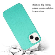 For iPhone 13 Wheat MagSafe Magnetic Straw Material + TPU Phone Case(Green)