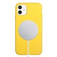 For iPhone 12 Wheat MagSafe Magnetic Straw Material + TPU Phone Case(Yellow) - iPhone 12 / 12 Pro Cases by PMC TechLife | Online Shopping South Africa | PMC TechLife
