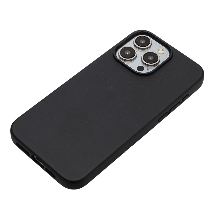 For iPhone 11 Pro Wheat MagSafe Magnetic Straw Material + TPU Phone Case(Black)