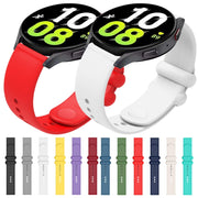 22mm Universal Solid Color Reverse Buckle Silicone Watch Band(Black)