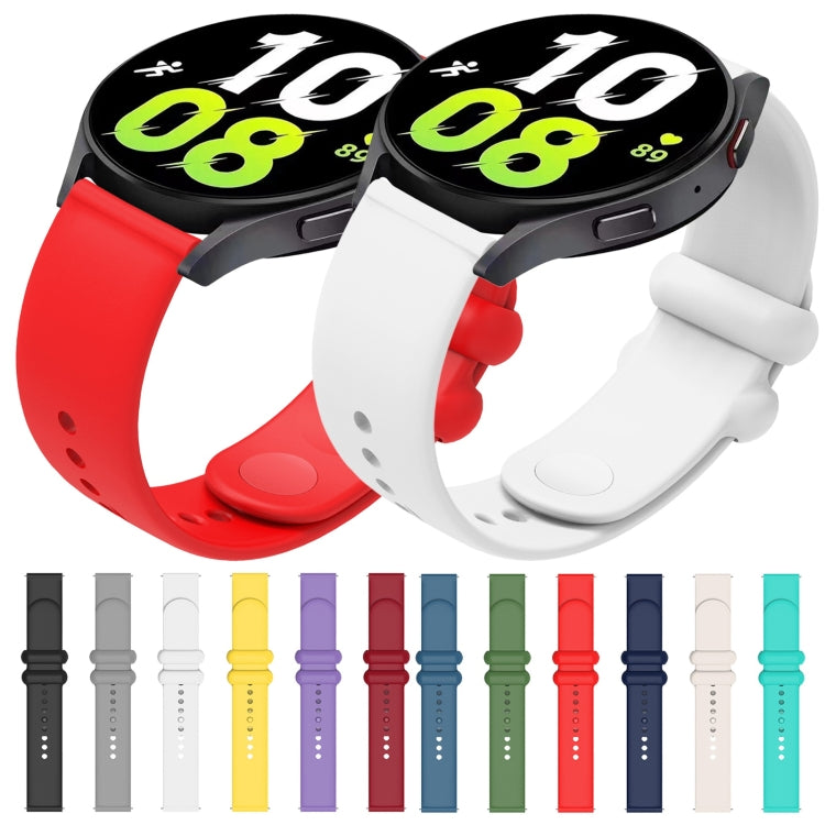 18mm Universal Solid Color Reverse Buckle Silicone Watch Band(Dark Blue)