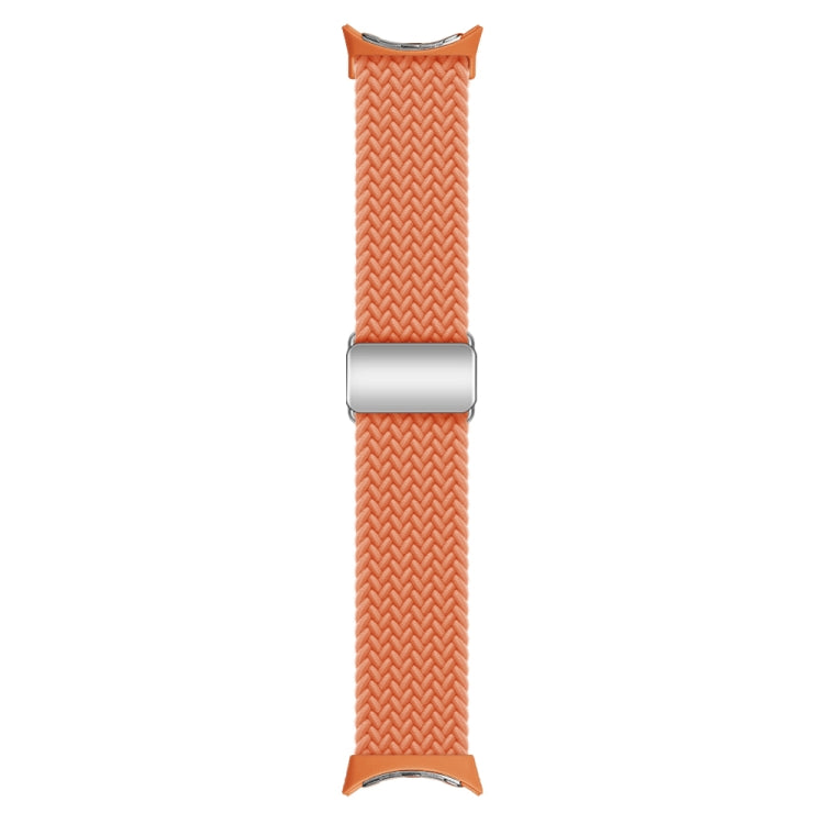 For Google Pixel Watch / Watch 2 Nylon Loop Magnetic Buckle Watch Band(Orange)