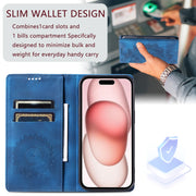 For iPhone 16 Pro Totem Embossed Magnetic Leather Phone Case(Blue)