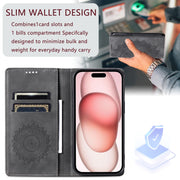 For iPhone 16 Pro Totem Embossed Magnetic Leather Phone Case(Grey)