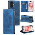 For iPhone 16 Totem Embossed Magnetic Leather Phone Case(Blue) - iPhone 16 Cases by PMC TechLife | Online Shopping South Africa | PMC TechLife | Buy Now Pay Later Mobicred