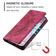 For iPhone 16e Totem Embossed Magnetic Leather Phone Case(Red)